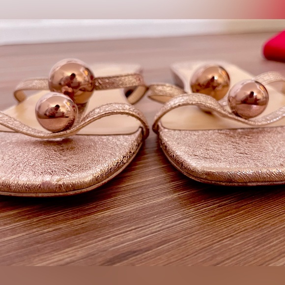 Christian Louboutin Atonetta Flat Sandals - Rose Gold size 38 - Picture 10 of 11